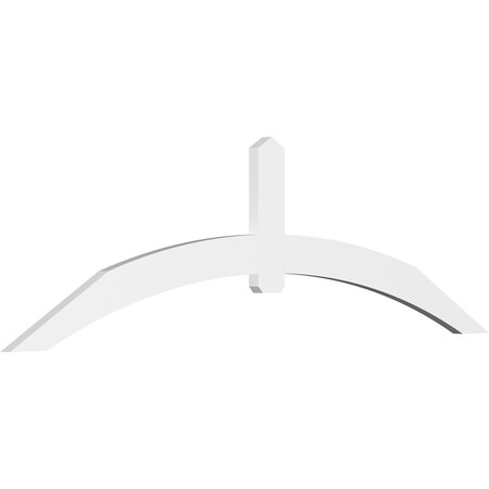 Ekena Millwork Archdale Architectural Grade PVC Gable Bracket, 108"W x 31 1/2"H x 2"D x 6"F, 7/12 Pitch GBP108X32X0206ARC00